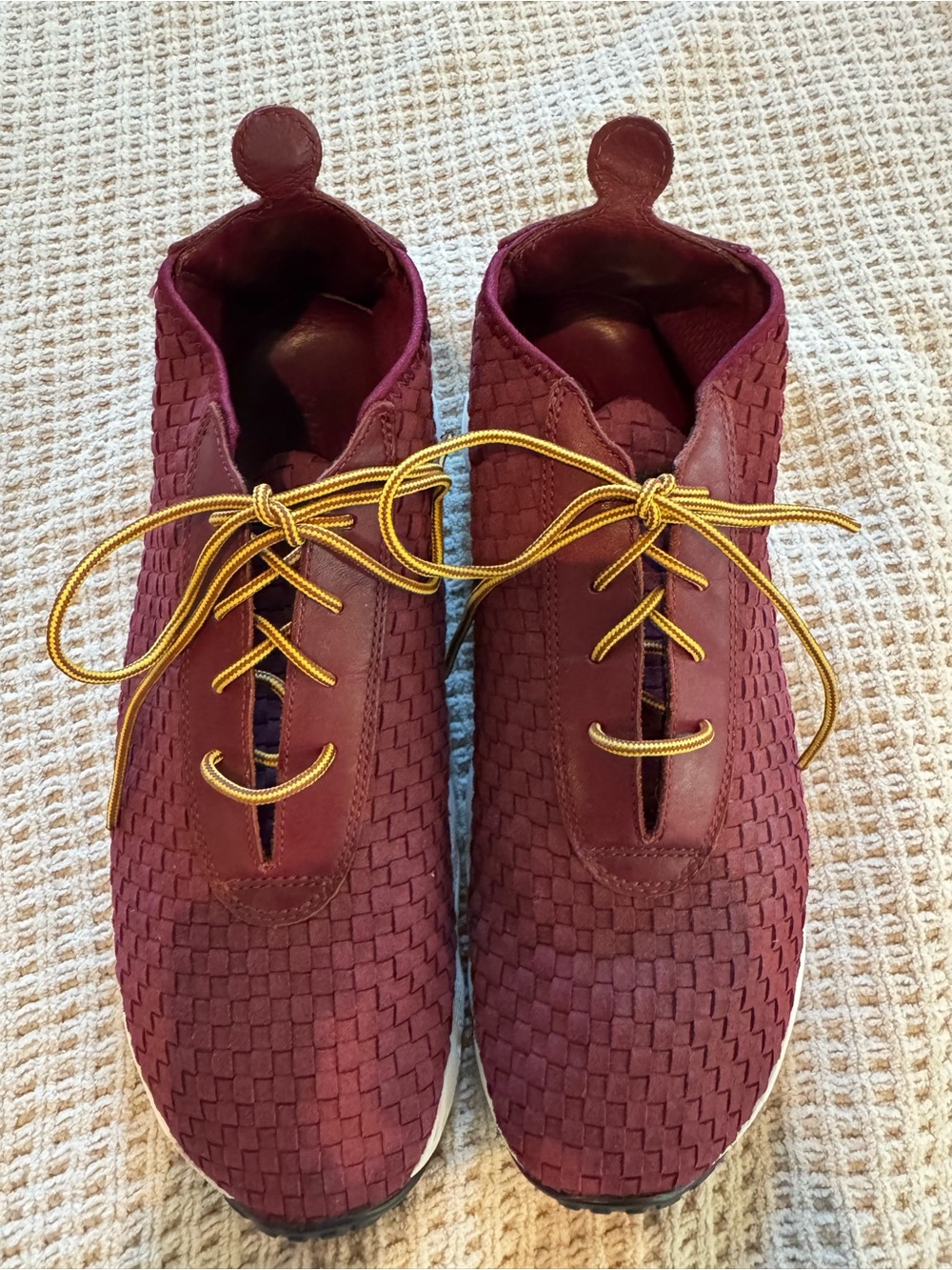 Nike Air Footscape Desert Chukka QS Woven Burgundy Men's Size 12